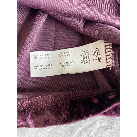 Dex Velvet Halter Mini Dress Plum - Picture 8 of 9